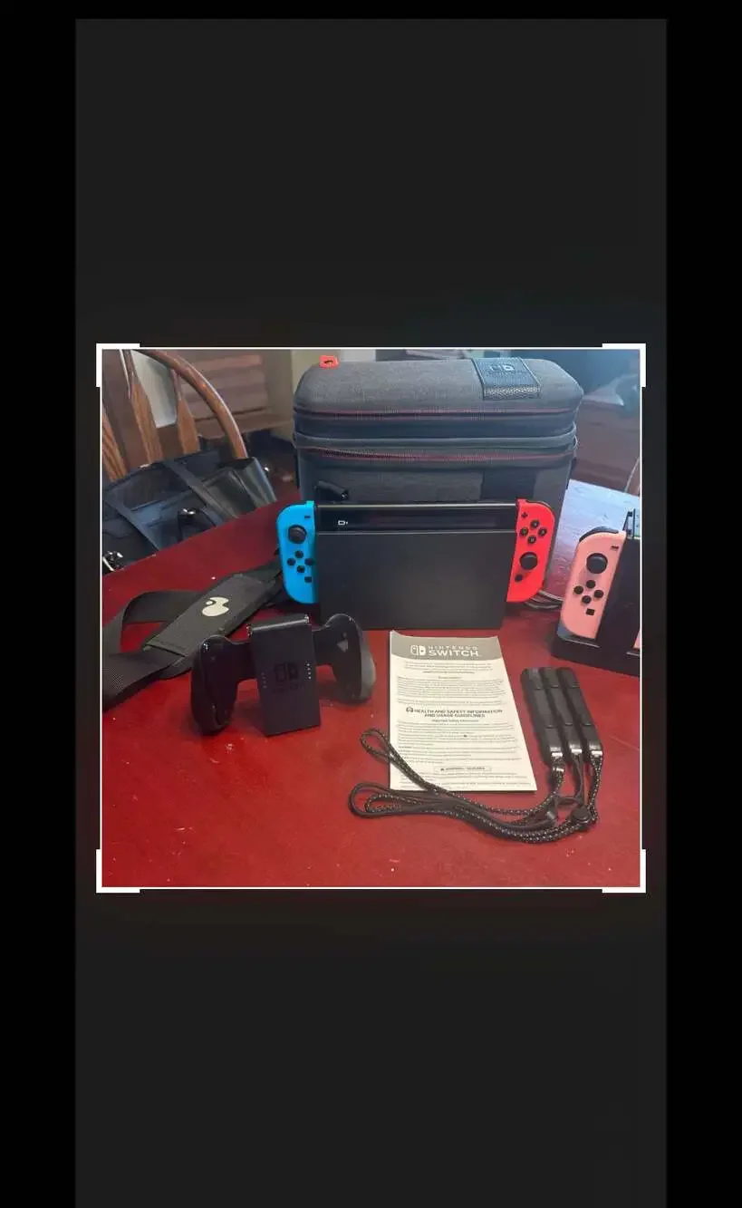 Nintendo Switch 32GB Handheld Console - Neon Red/Neon Blue With Case